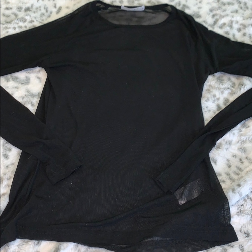 Black Mesh Top